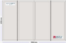 Spacepro Shaker 4 Door Kit - Dove Grey Frame | 4x Dove Grey 1 Panel H2260mm x W3506mm