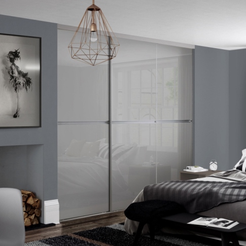 3 Door fixed sized minimalist sliding wardrobes
